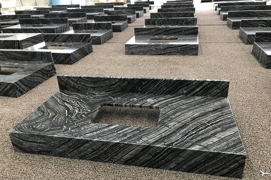 Zebra Black Marble Countertop